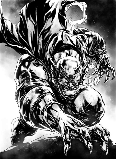 Artstation Etrigan The Demon Caanan White Comic Book Drawing Comic