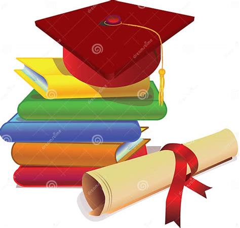 Graduation Cap And Degree Stock Vector Illustration Of School 2434563