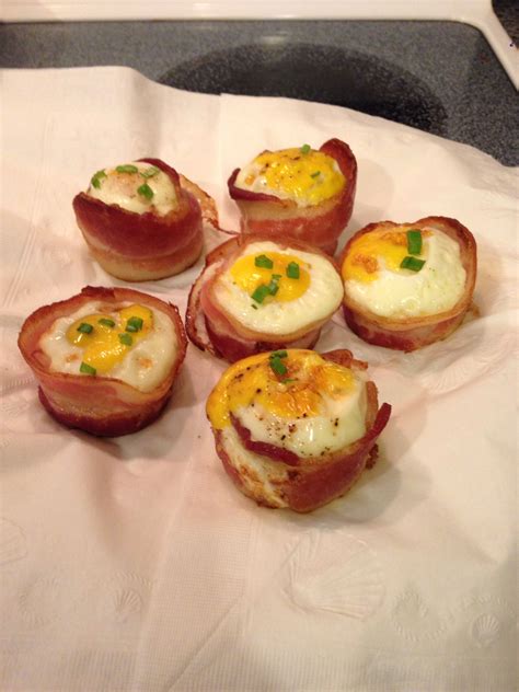 Bacon Wrapped Eggs In Muffin Pan Came Out Delicious Yummy Food