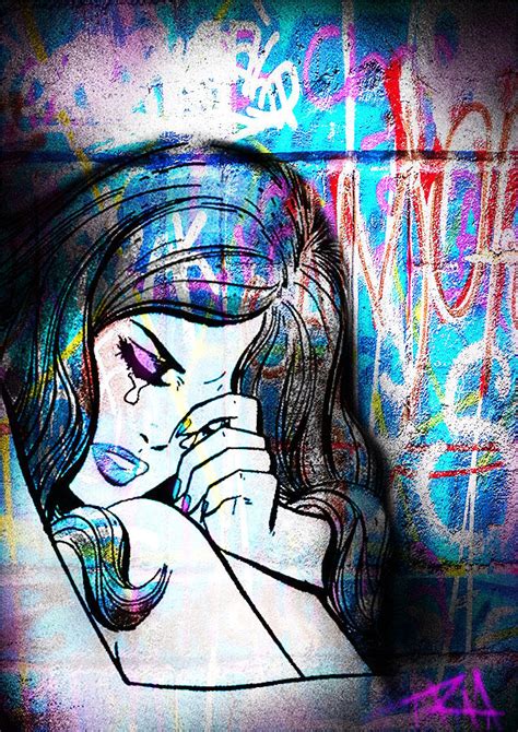 Graffiti Pop Art Girl Crying By Rosshendrick On Deviantart