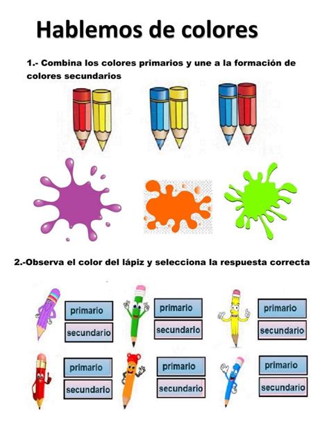 Colores Primarios Y Secundarios Worksheet Colores Primarios Y