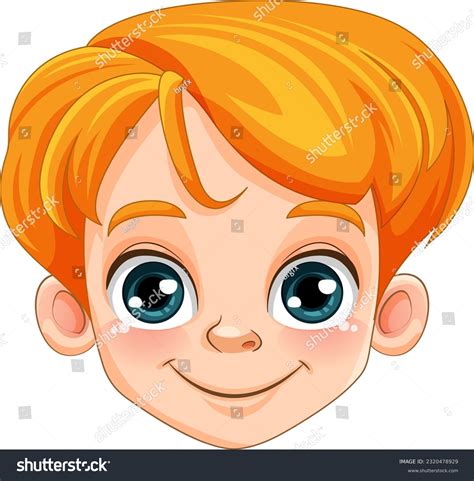 Cute Boy Head Cartoon Character Illustration Royalty Free Stock