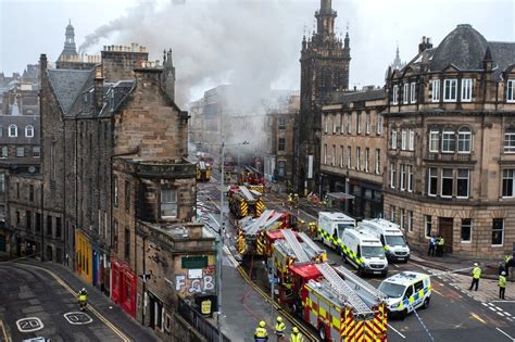 Edinburghs George Iv Bridge Fire Disruption After Old Town Blaze