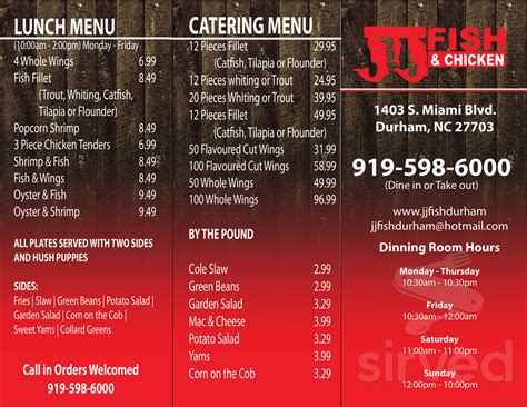 J & J Fish & Chicken menu in Durham, North Carolina, USA