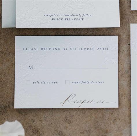Wedding Rsvp Card Wording Tips And Examples