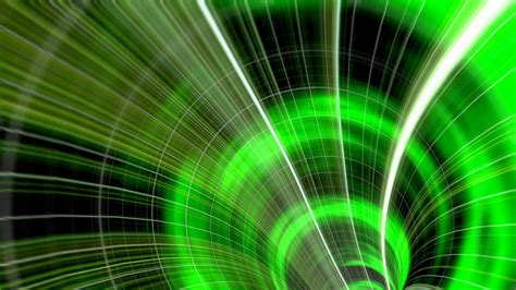 Animated Wormhole Through Space Green Motion Background
