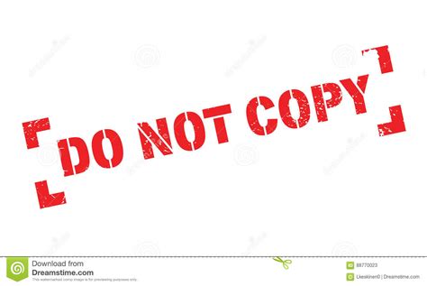 Do Not Copy Rubber Stamp Stock Vector Illustration Of Allowed 88770023