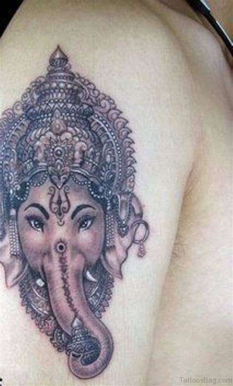 92 Lord Ganesha Tattoos On Shoulder