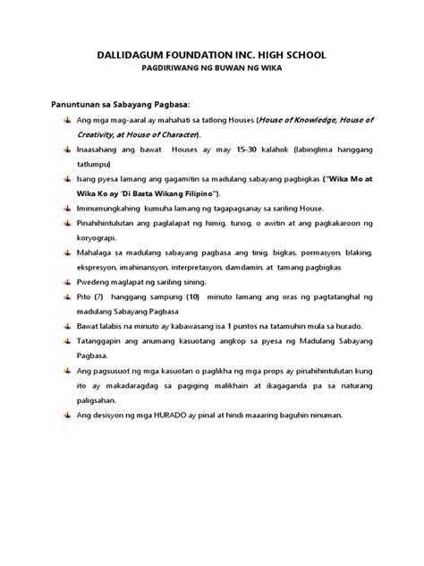Sabayang Pagbasa Guidelines Pdf