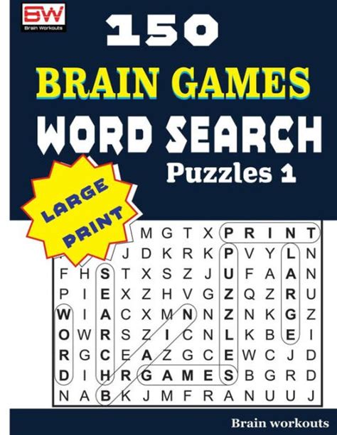 150 Brain Games Word Search Puzzles 1 By Brain Workouts Paperback