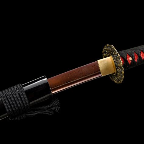 Hand Forged Japanese Samurai Katana Sword Damascus Folded Steel Reddish