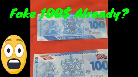 Trinidad And Tobago New 100 Bill Money Counterfeit Already Youtube