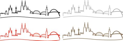 Nutzungsrechte, erhalten sie nur hier. Autoaufkleber Kölner Skyline - Fanartikel | koelngeschenk.de