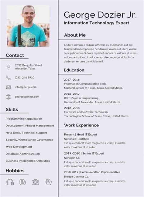 Free good looking templates for creating cv online. 30+ Best Resume Formats - DOC, PDF, PSD | Free & Premium Templates