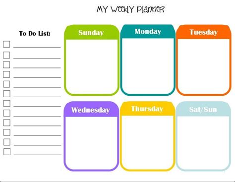 April 2018 Weekly Calendar Planner Download Weekly Planner Template