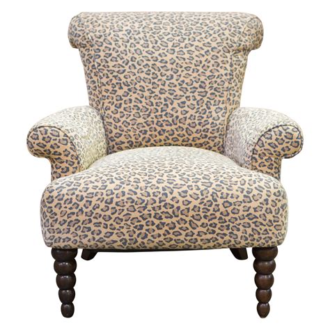 Leopard Print Rolled Back Arm Chair Chairish