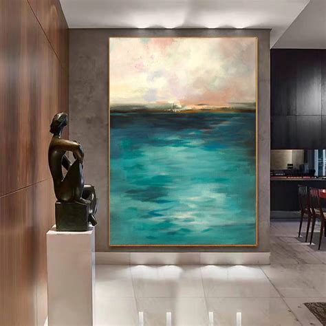Sea Abstract Wall Artlarge Ocean Painting Painting On Etsy