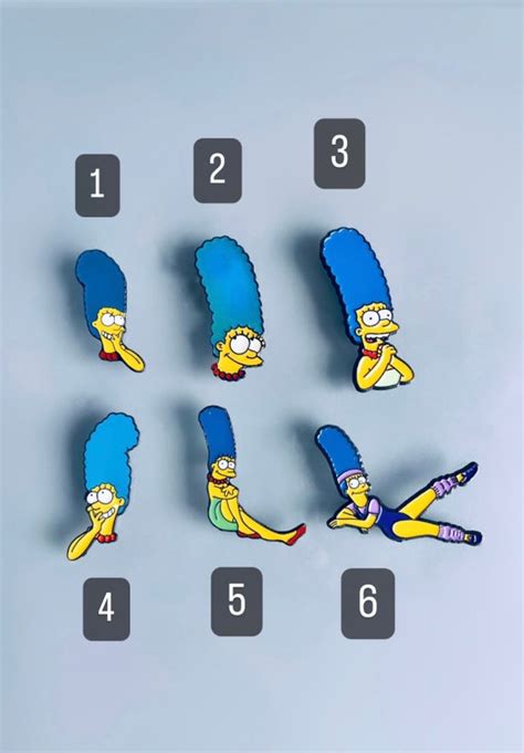 90s Marge Simpson Enamel Pin Badges Choose Your Own Gem