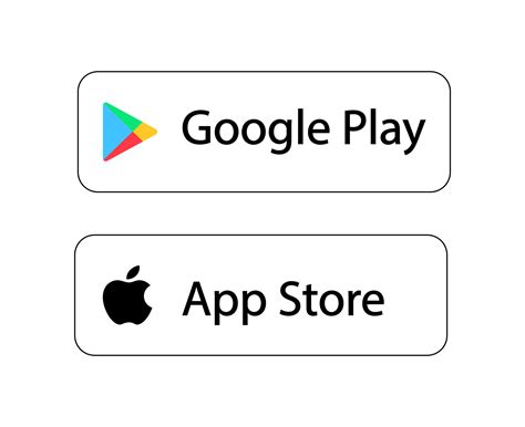 google play logo Apple Store icône bouton 16290534 Art vectoriel