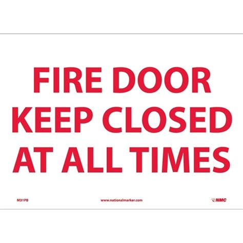 Fire Door Keep Closed At All Times Sign M31pb