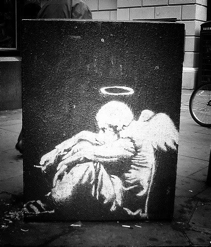 Banksy Fallen Angel Fallen Angel Street Piece By Banksy Flickr