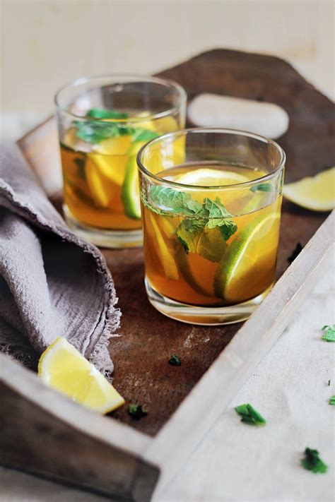 Mint Green Tea With Lime Refreshing And Cleansing Detox Diy
