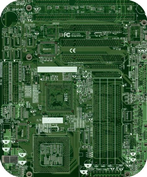 An Electronic Circuit Board With Many Different Parts