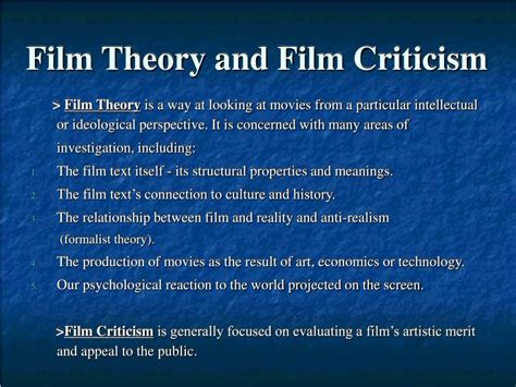 Ppt Thinking About Movies Theory And Meaning Powerpoint