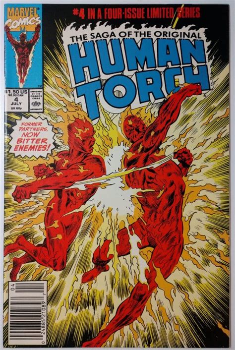 Saga Of The Original Human Torch 4 85 1990 Newsstand Comic Books