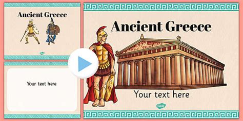 Ancient Greece Themed Powerpoint Template Twinkl
