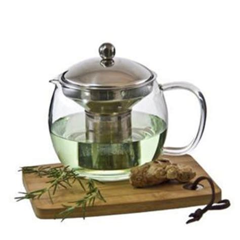 Round Glass Teapot With Stainless Steel Infuser By Regent