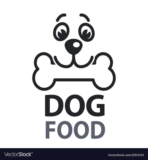 Pet Food Logo With Dog Icon Concept Veterinary Vector Image