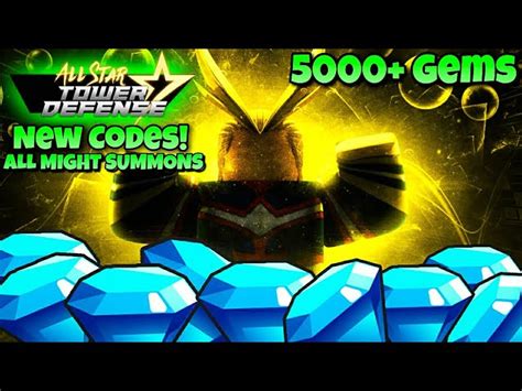 If you want to redeem codes in all star tower defense, look for the settings gear icon on the side of your screen. Download and upgrade Exclusive Code 5000 All Might Summons In All Star Tower Defense Roblox ...