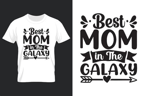 Mejor mamá en la galaxia diseño de camiseta svg del día de la madre