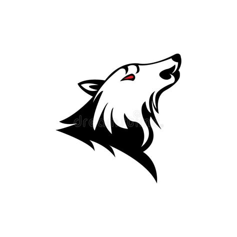 Wolf Head Simple Logo Color Vector Design Stock Vector Illustration