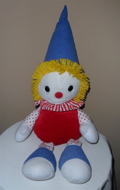 Vintage Dakin Clown Plush Stuffed Toy 1994 Clown Doll Rattle 16 Red Blue Htf Dakin