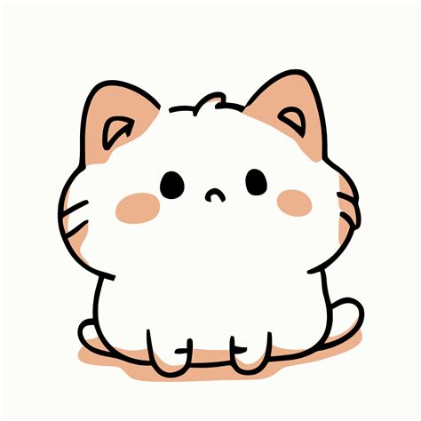 Cute Cat Illustration Cat Kawaii Chibi Vector Drawing Style Cat Cartoon Vector Art At