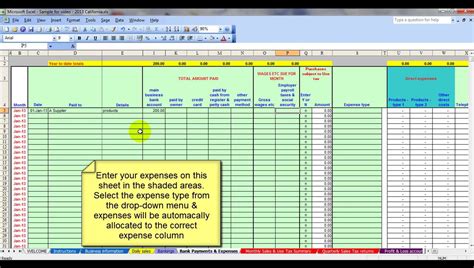 Accounting Worksheet Example — Db