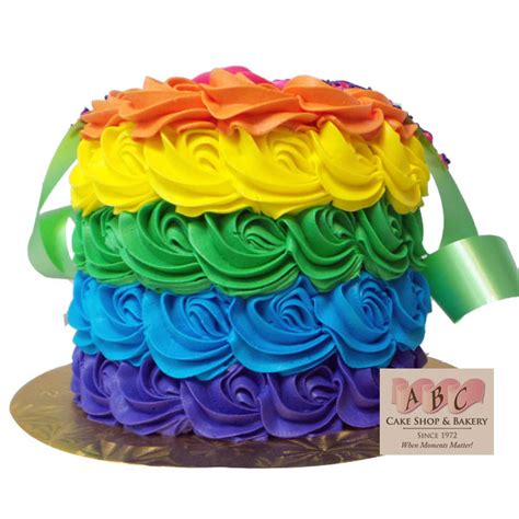 2185 Rainbow Flower Birthday Cake Abc Cake Shop And Bakery