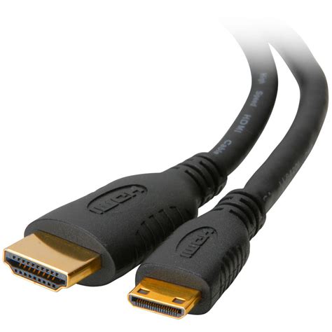 Mini Hdmi To Standard Hdmi Cable For Hd Camcorders 6 Ft
