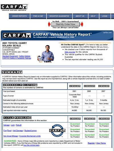 How To Read A Carfax Report