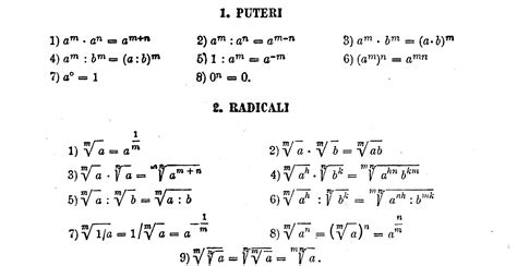 Tabele Matematice Uzuale Online Aritmetică Radicali şi Puteri