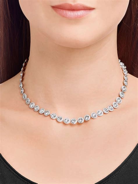 Swarovski Angelic Round Crystal Collar Necklace At John Lewis And Partners