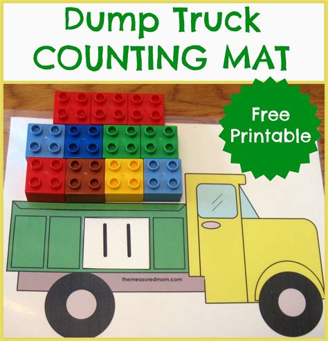 See all artists, albums, and tracks tagged with songs for preschoolers on bandcamp. Printable Counting Mat: Fill the Dump Truck! - The Measured Mom | Preschool math games ...