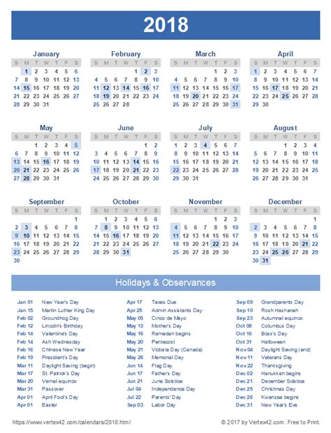 List of malaysia holidays 2018. 2018 Calendar Templates, Images and PDFs