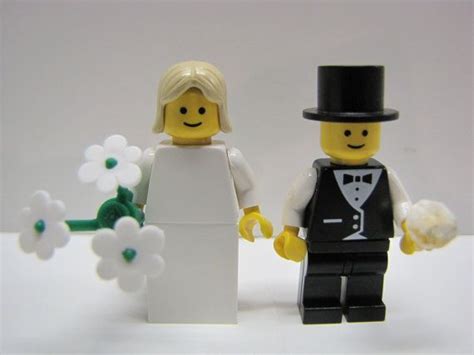 Lego Bride And Groom Wedding Minifig Pair Blonde By Prbrickhouse 1499