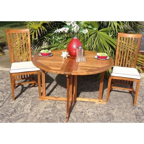 43.25 wide 67 long opens to 88.5 with 2 leaves. Teak Wood Butterfly Round Outdoor Patio Folding Table, 47 ...