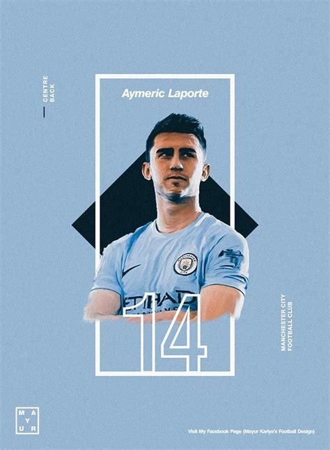 Use them as wallpapers for your mobile or desktop screens. Manchester city football club Laporte | Sports design ...