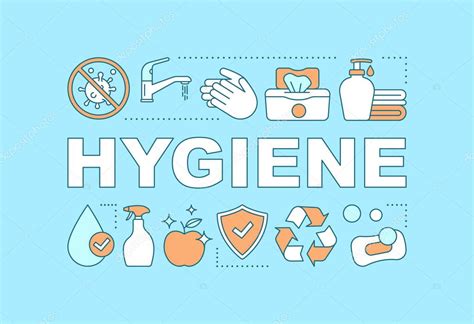 Hygiene Word Concepts Banner Hygienic Cleaning Procedures Washing Hands