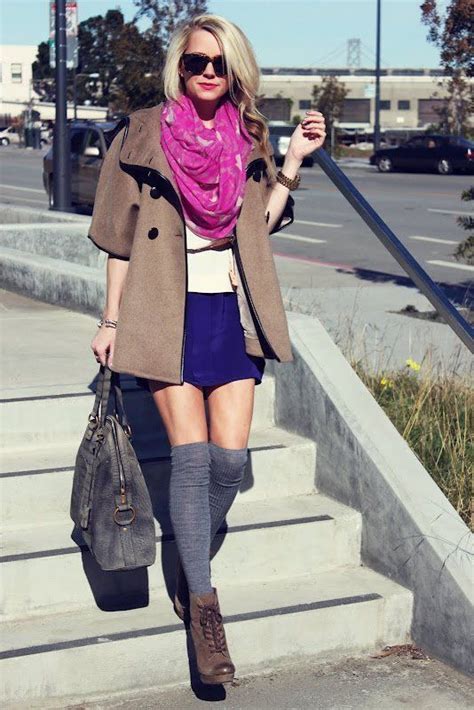 40 Stylish Fall Outfit Ideas With Over The Knee Socks Stylish Fall Outfits Fashion Stylish